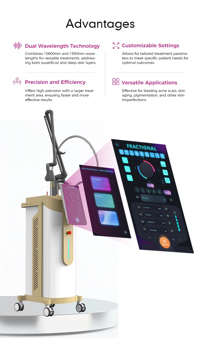 Advantages of 2 IN 1 Fractional CO2 Laser Er Glass Laser Advantages of 2 IN 1 Fractional CO2 Laser Er Glass Laser